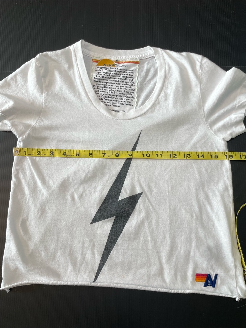 Aviator Nation Bolt Boyfriend Tee Shirt White - Picture 7 of 7
